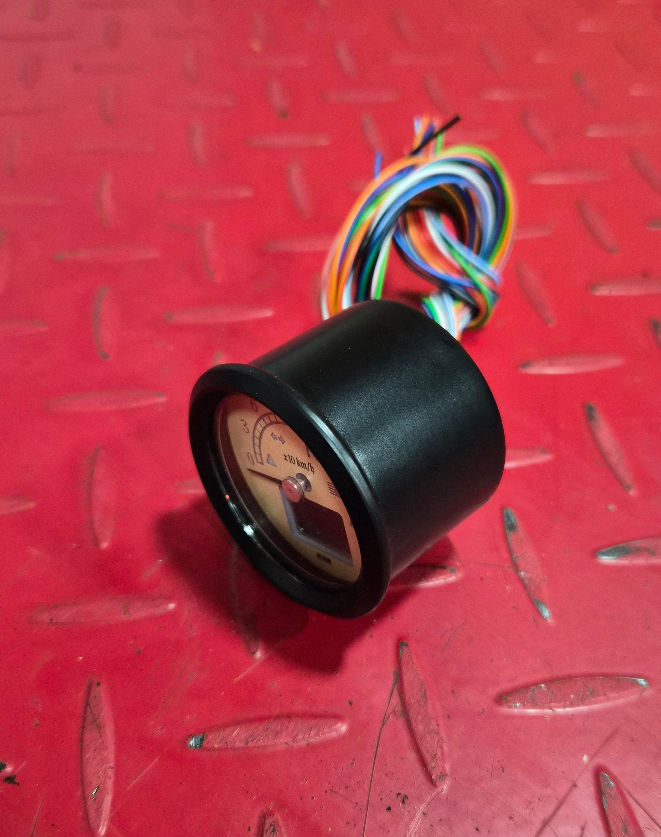 MMB Minitacho inkl. Kontrollleuchten schwarz/Elfenbein NEW