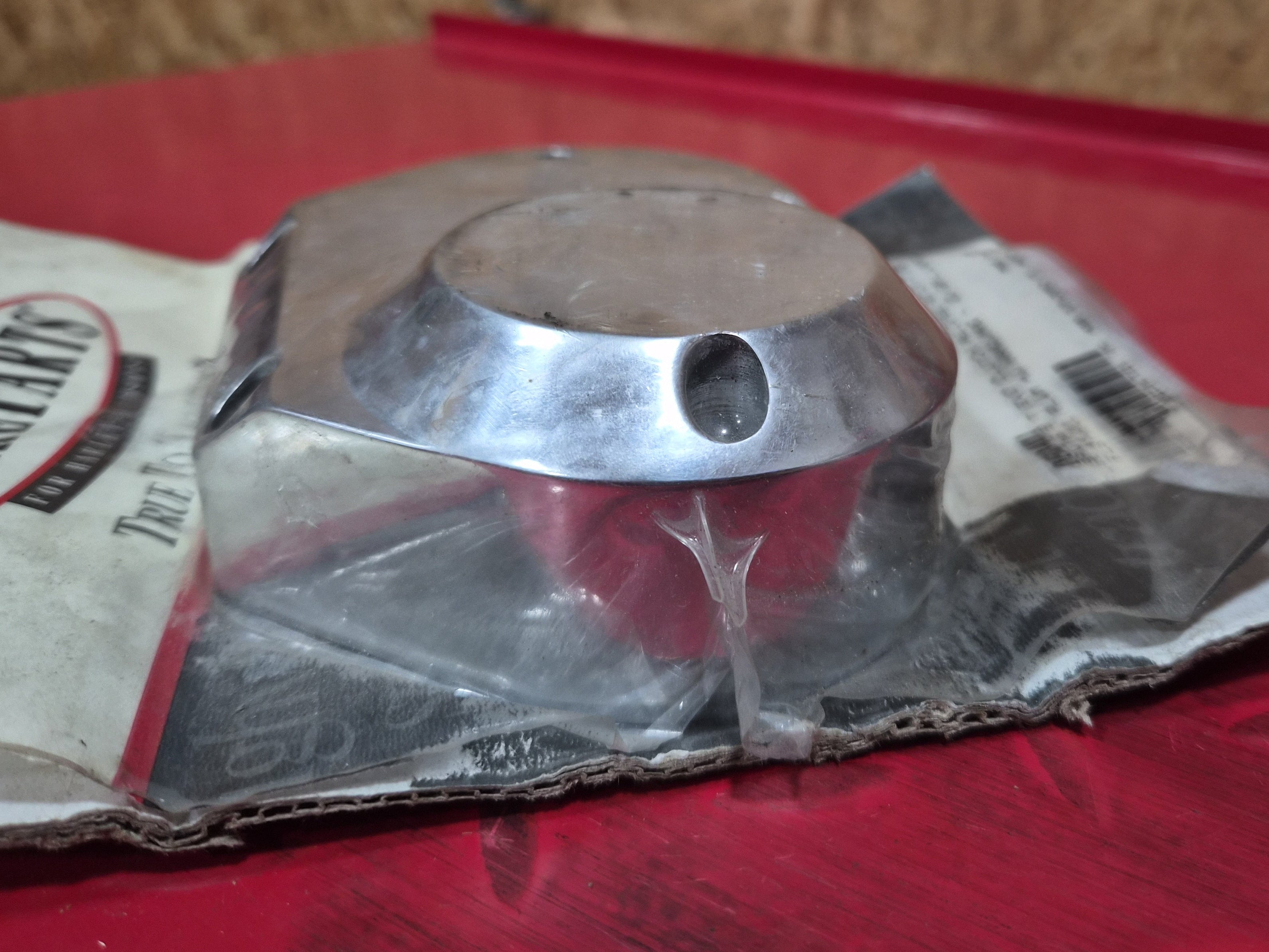 Harley Davidson Getriebeseitendeckel Trapdoor Alu poliert NEW