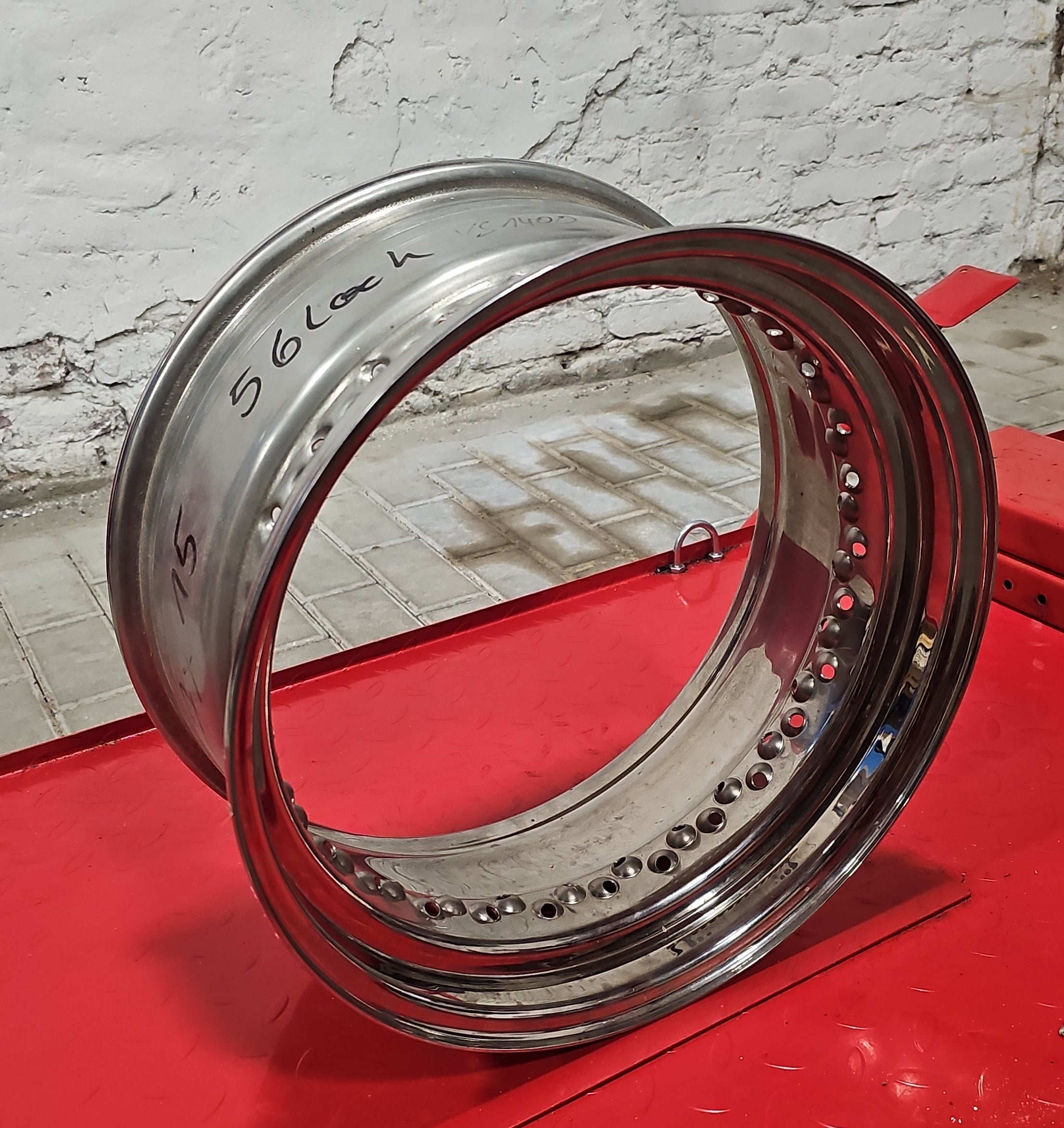SUZUKI VS 1400 Edelstahl Felgenring 7x15 poliert NEW